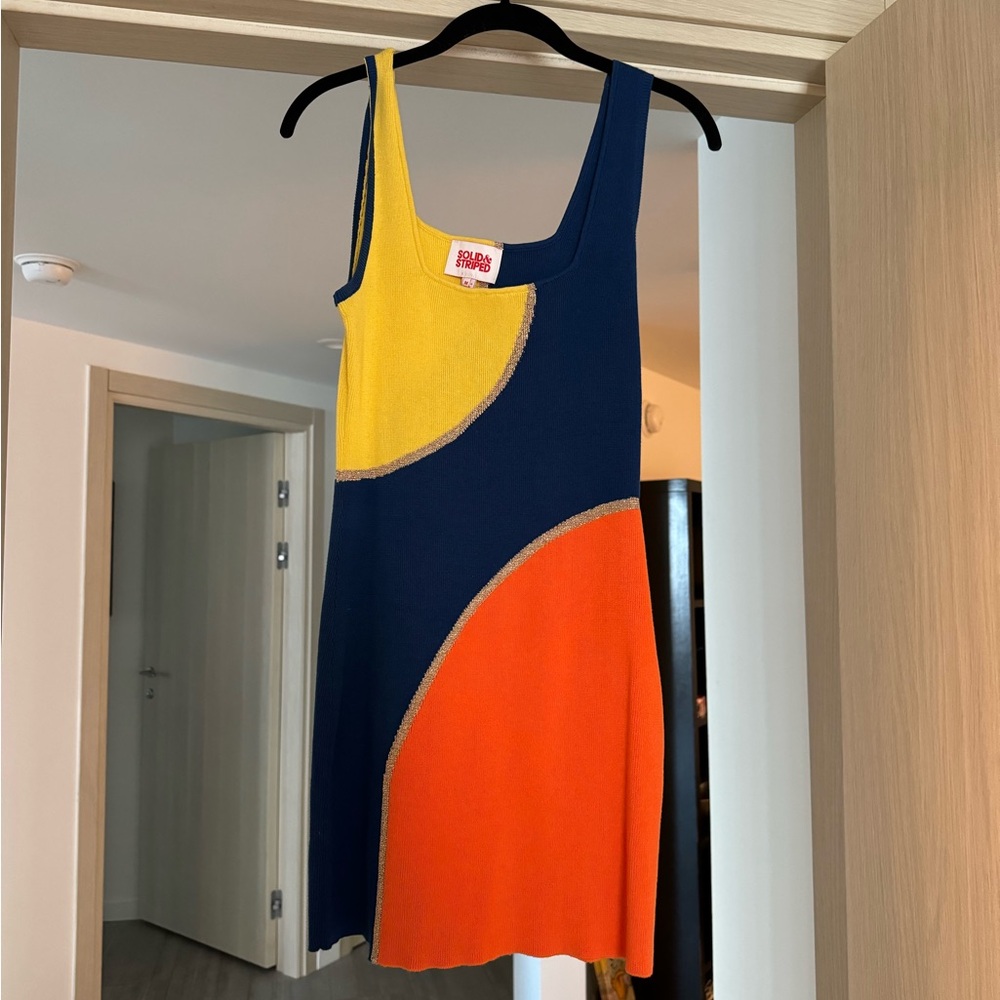 Solid & Striped color block ribbed dress